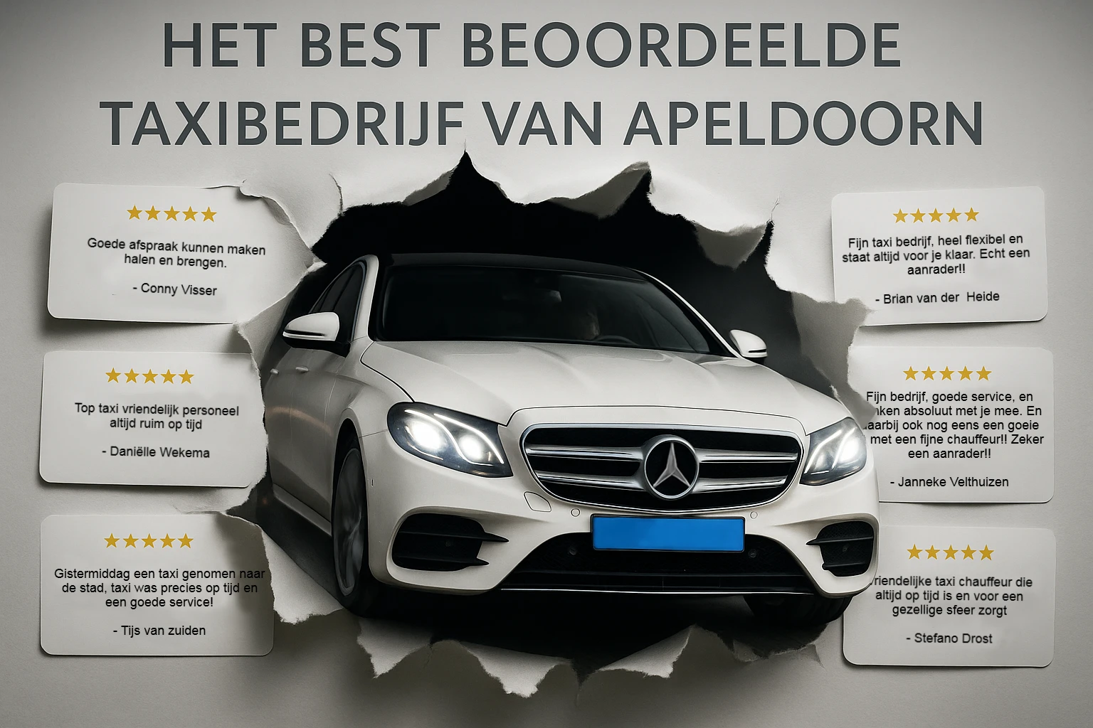 Taxi van Taxi Modderkolk rijdt door de reviews