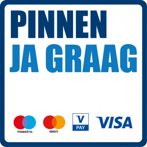 Uiteraard kunt u bij ons ook pinnen