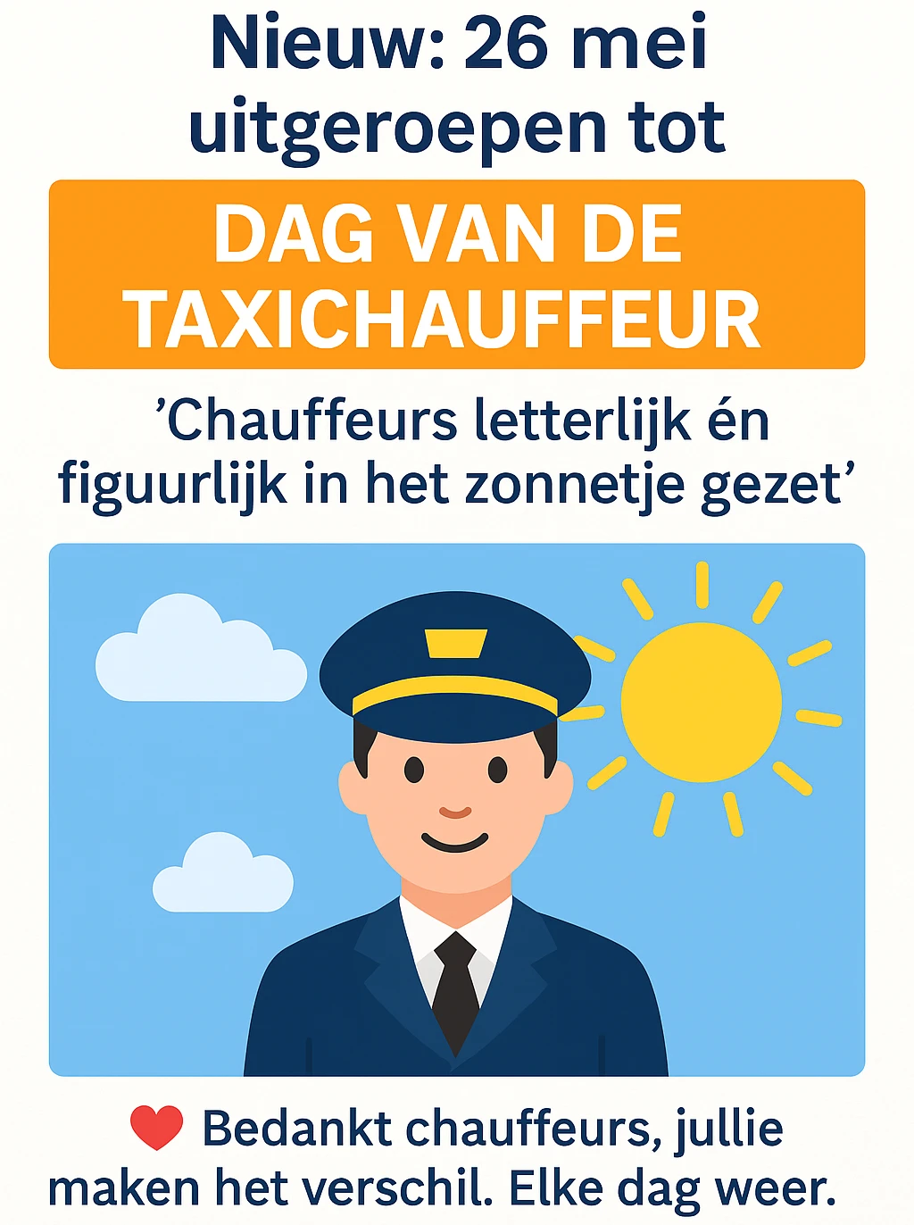 Dag van de taxichauffeur