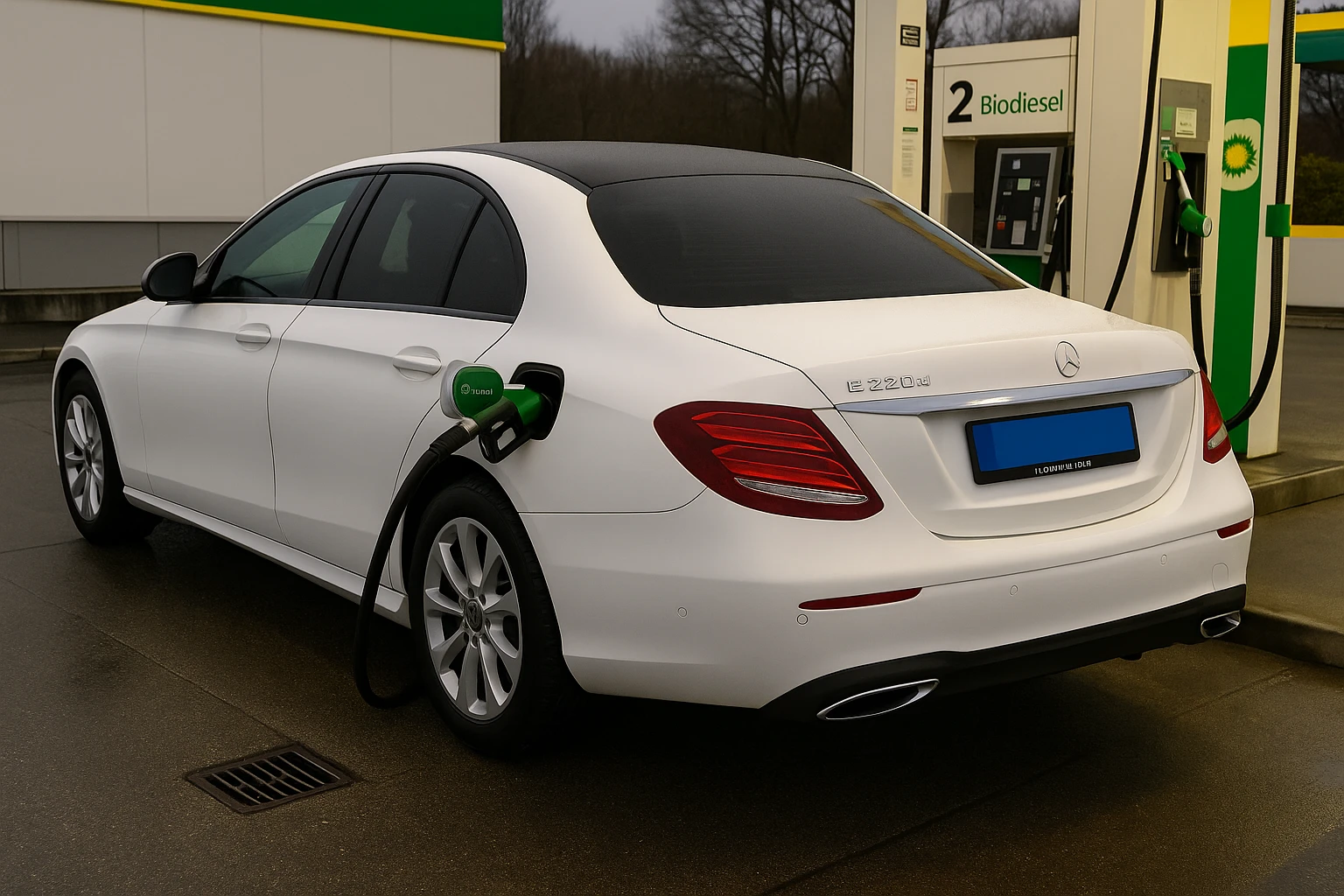 Taxi van Taxi Modderkolk tankt biodiesel