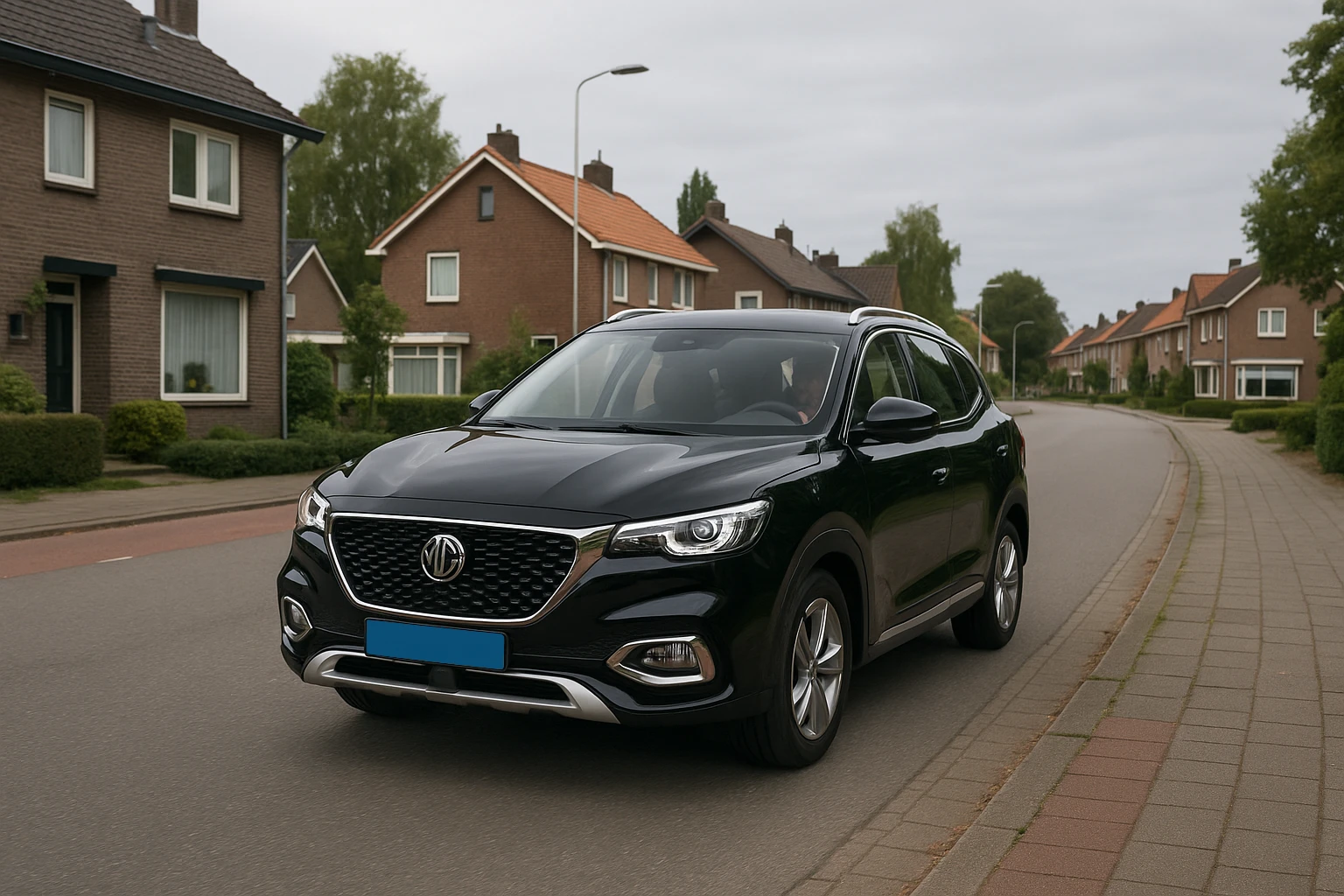 Elektrische MG taxi voor leerlingenvervoer