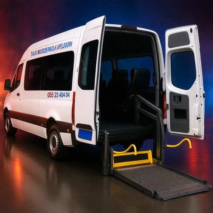 Taxi Modderkolk rolstoelbus met Mercedes Sprinter in Apeldoorn